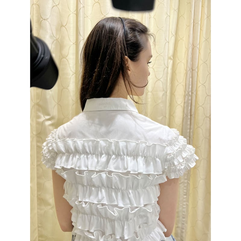 BONNE tulle frill fluffy blouse | BONNE