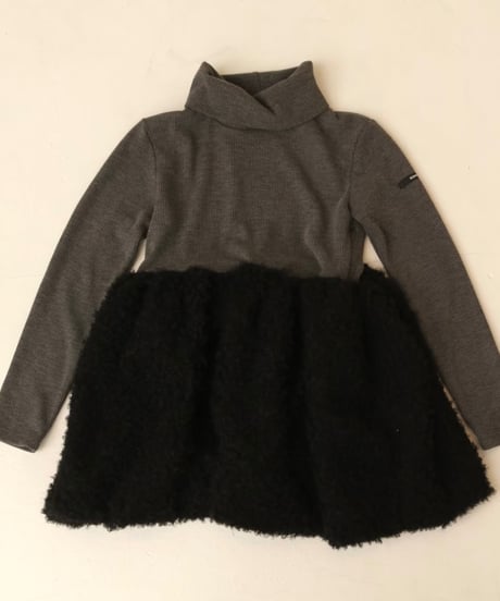 boa docking high neck tunic gray