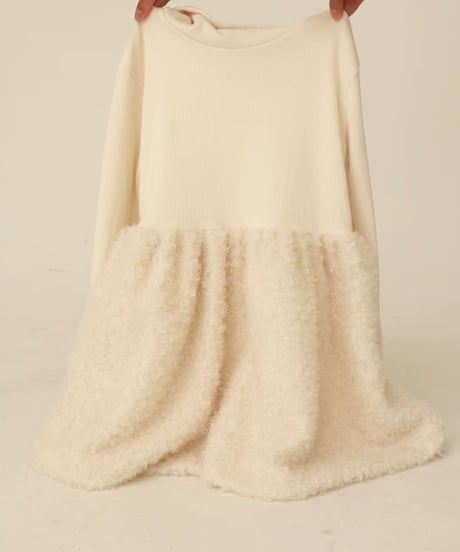 boa docking high neck tunic ivory