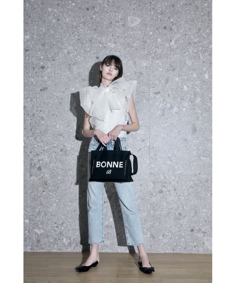 "BONNE"  tote bag black