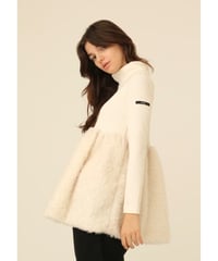 boa docking high neck tunic ivory