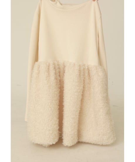 boa docking high neck tunic ivory