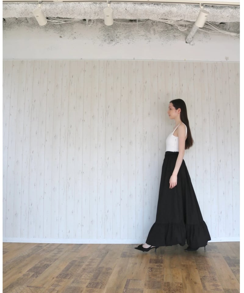 nala Linen like balloon tops ブラック4way 4way rose balloon one-piece black | BONNE