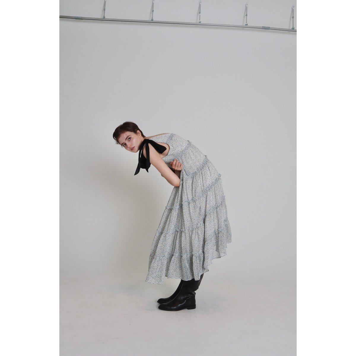 shoulder ribbon tiered one-piece flower | BONNE