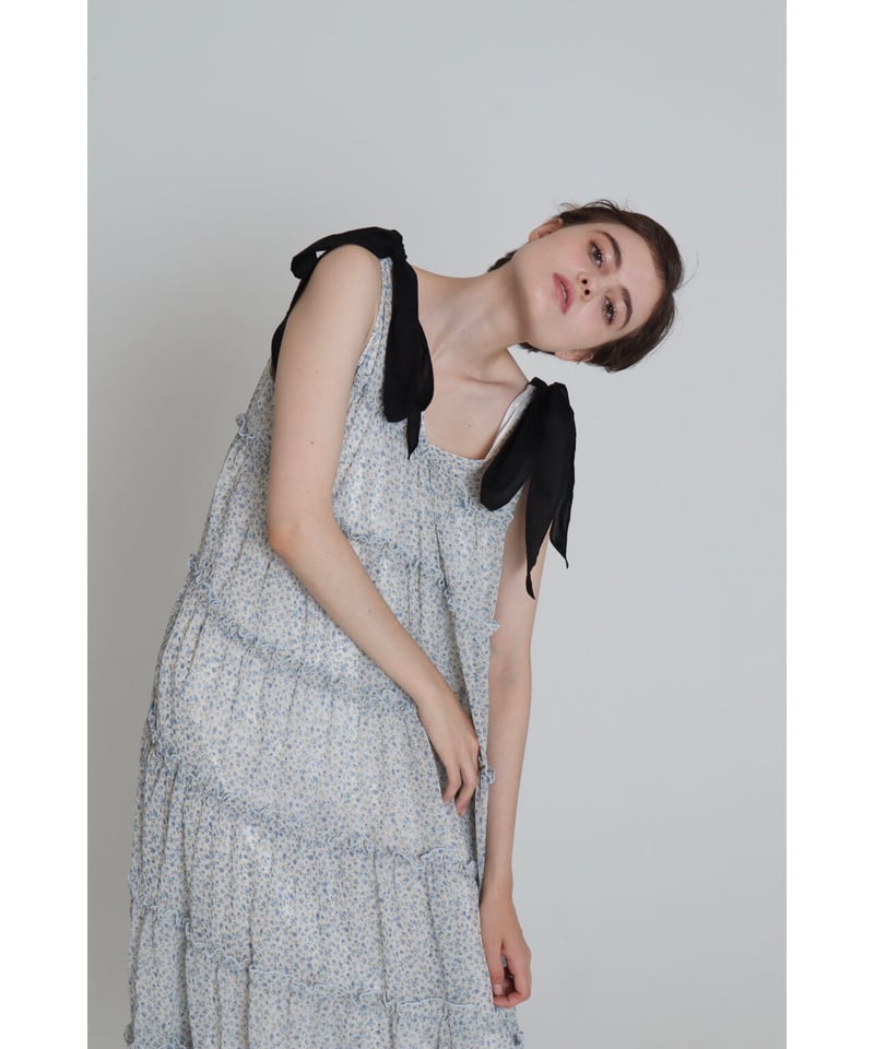 shoulder ribbon tiered one-piece flower | BONNE
