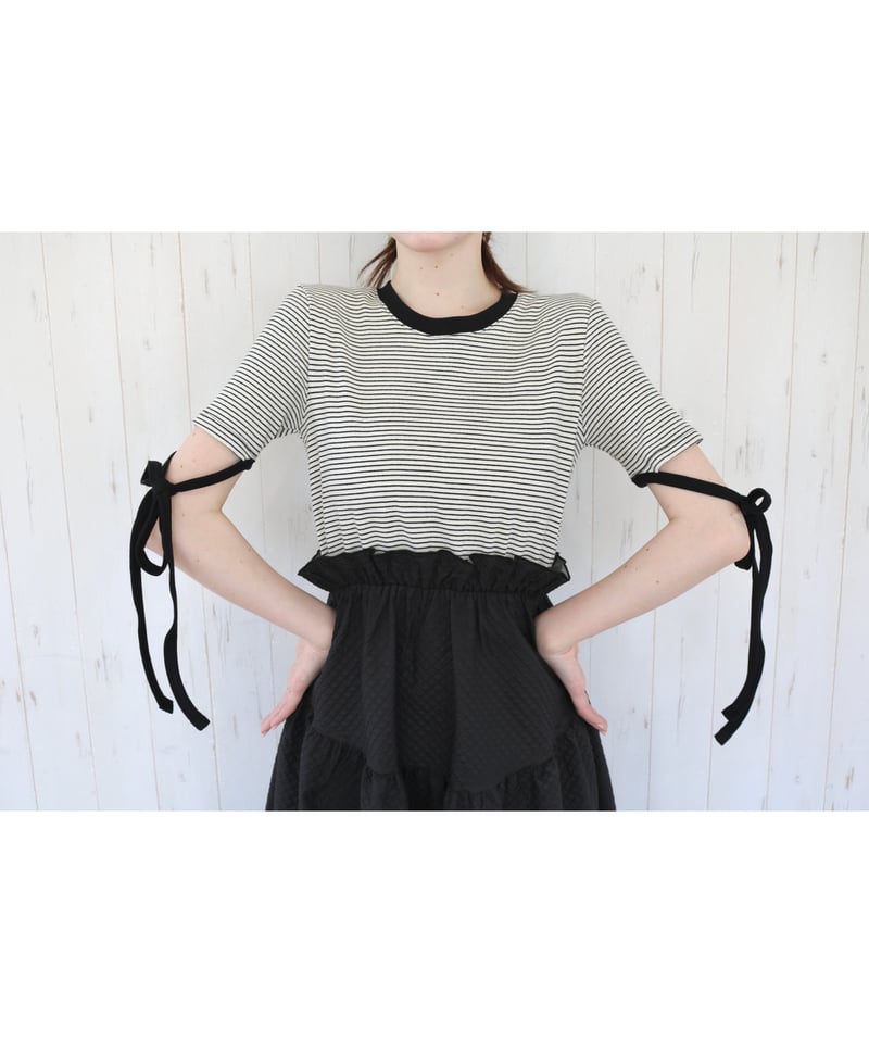 ribbon tee jaguard one-piece border | BONNE