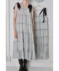 shoulder ribbon tiered one-piece flower