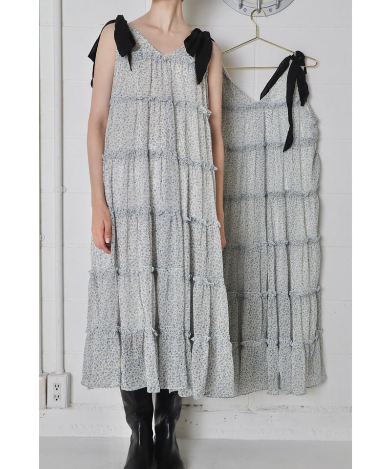 shoulder ribbon tiered one-piece flower | BONNE