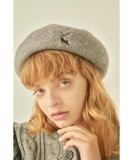 BONNE cat embroidery béret