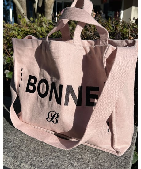 "BONNE"  tote bag pink