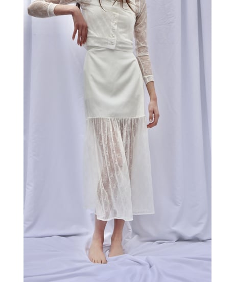 half lace mermaid long skirt