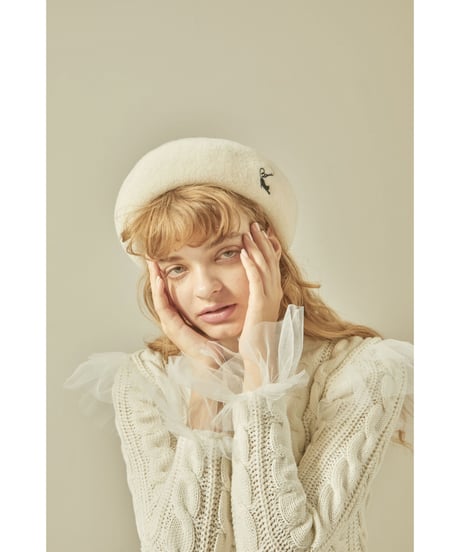 BONNE cat embroidery béret