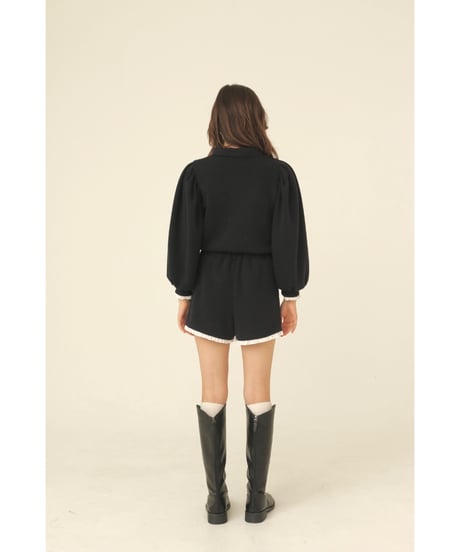 bijou button knit setup navy