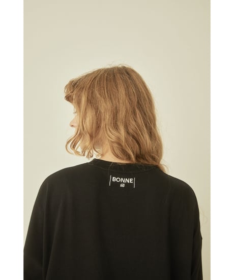 BONNE embroidery lace onepiece black