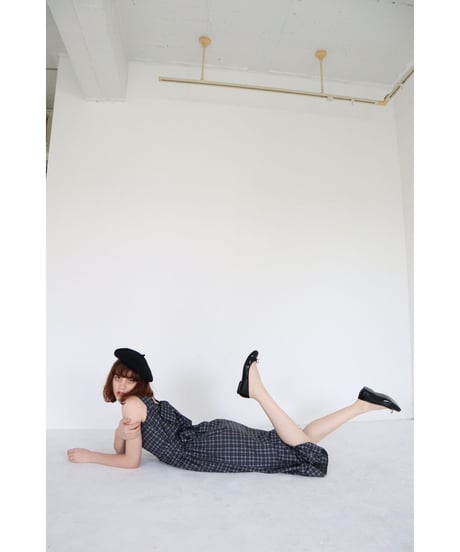 back double ribbon  one-piece check
