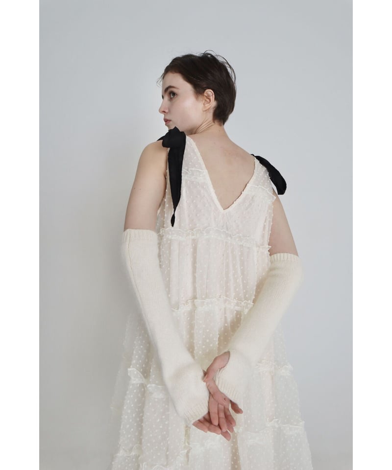 ワンピース Classical dot tiered onepiecee ivory Classical dot tiered onepiecee(eme10727) – M me eme