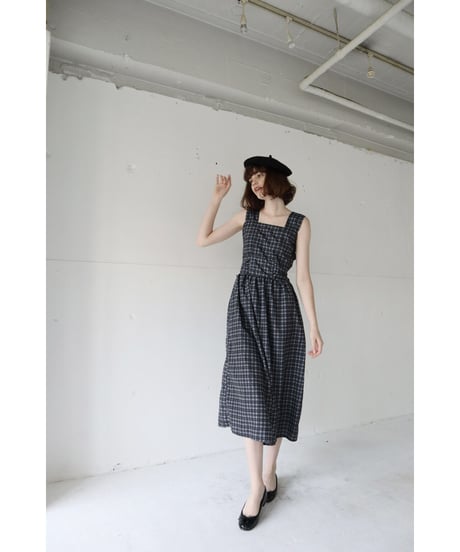 back double ribbon  one-piece check