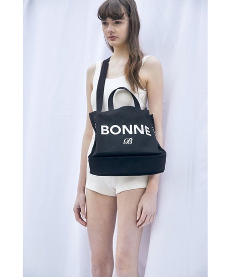 "BONNE"  tote bag black