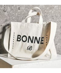 "BONNE"  tote bag ivory