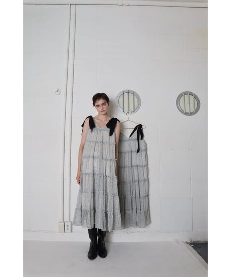 shoulder ribbon tiered one-piece flower
