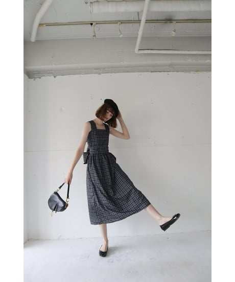 back double ribbon  one-piece check
