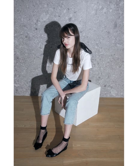 back ribbon "BONNE" logo tee
