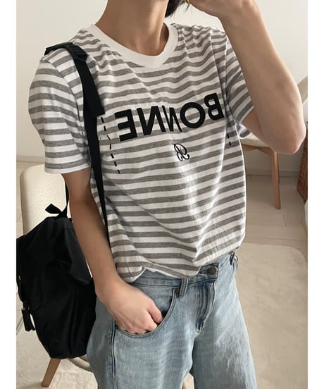 BONNE tee gray border