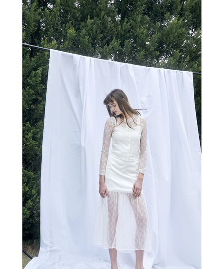 half lace mermaid long skirt