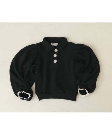 bijou button knit setup navy