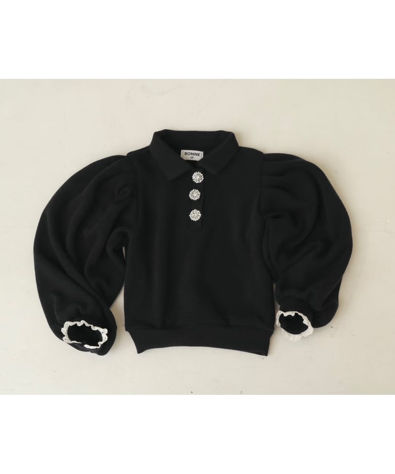 bijou button knit setup navy | BONNE