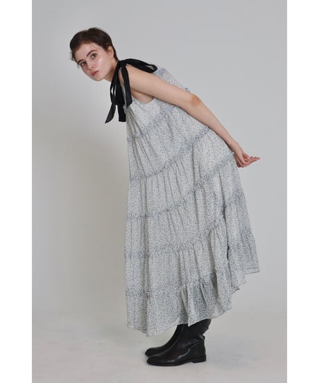shoulder ribbon tiered one-piece flower