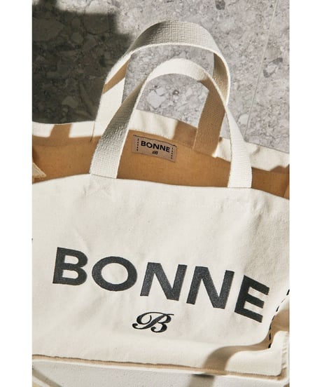 "BONNE"  tote bag ivory