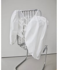 arm volume dot see-through docking blouse white