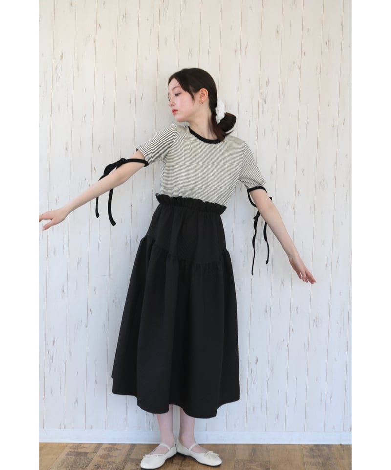 ribbon tee jaguard one-piece border | BONNE