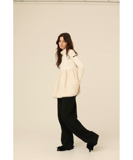 boa docking high neck tunic ivory