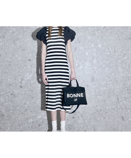 "BONNE"  tote bag black