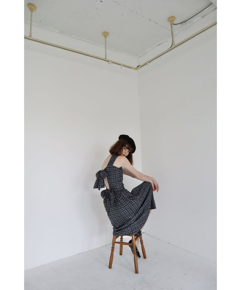 back double ribbon one-piece check | BONNE back double ribbon one-piece check | BONNE