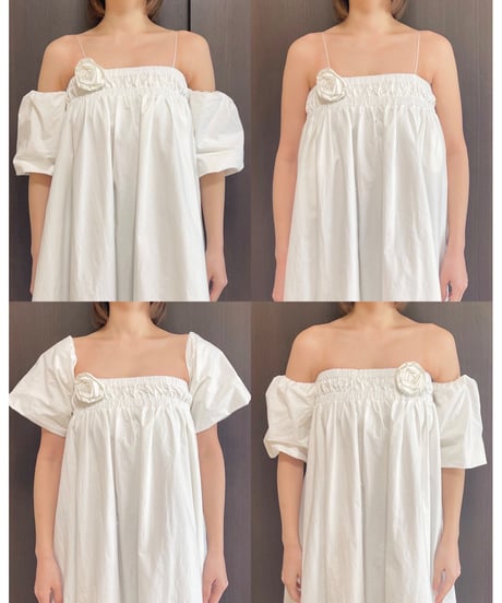 4way rose balloon one-piece black