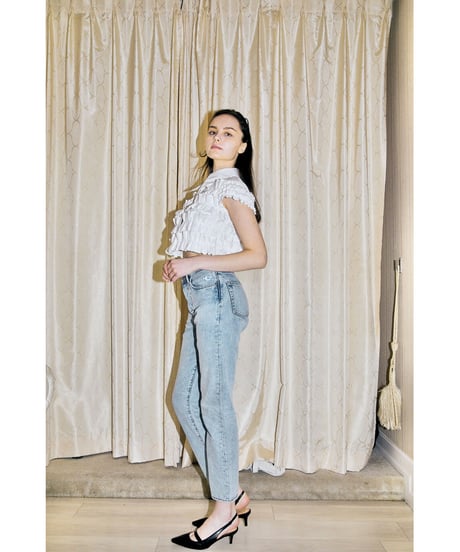 BONNE tulle frill fluffy blouse