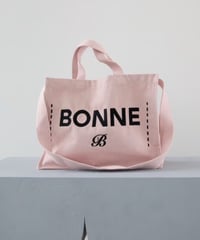 "BONNE"  tote bag pink