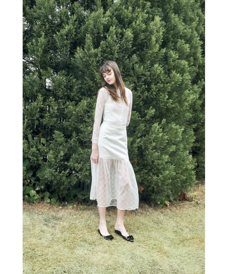 half lace mermaid long skirt