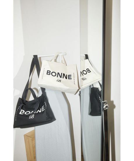 "BONNE"  tote bag ivory