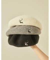 BONNE cat embroidery béret