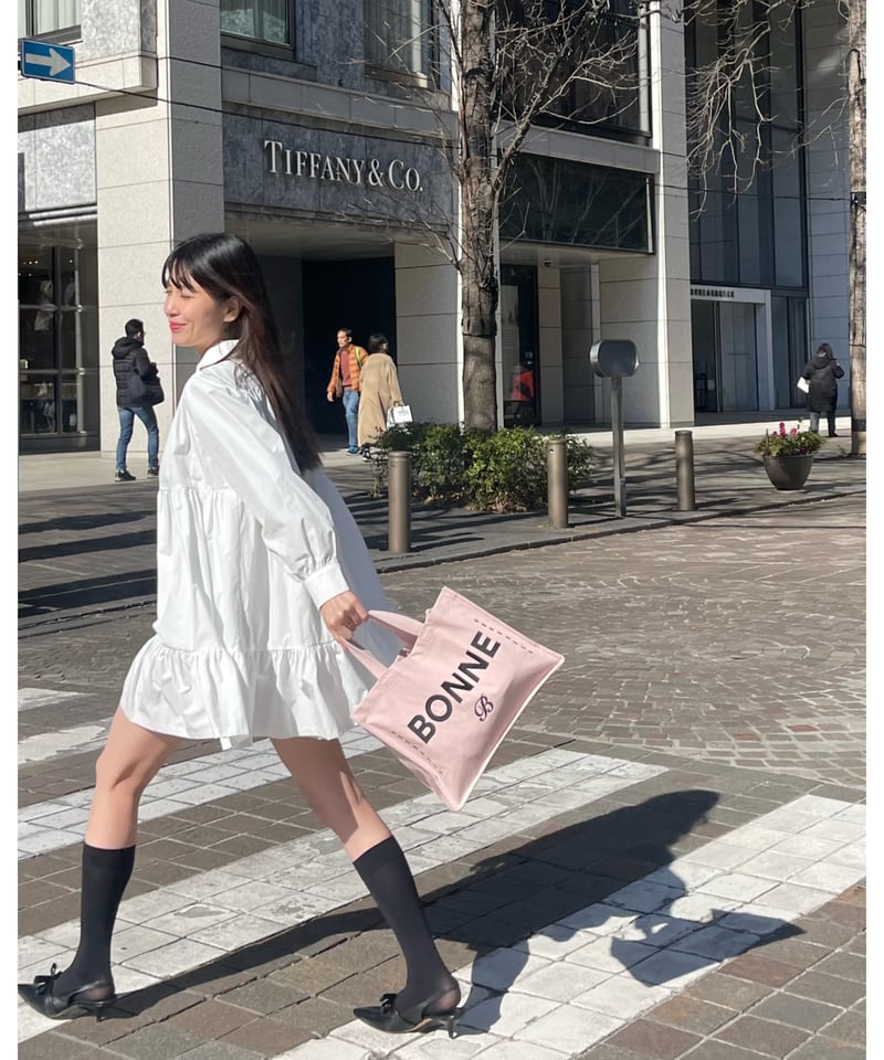 bijou collar tiered one-piece white | BONNE