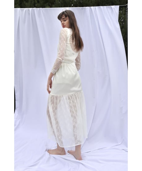 half lace mermaid long skirt
