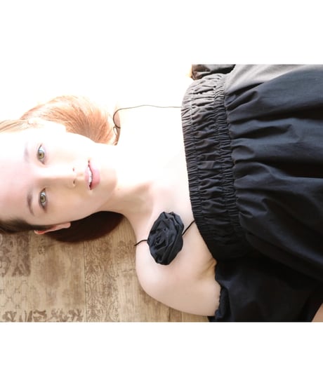 4way rose balloon one-piece black