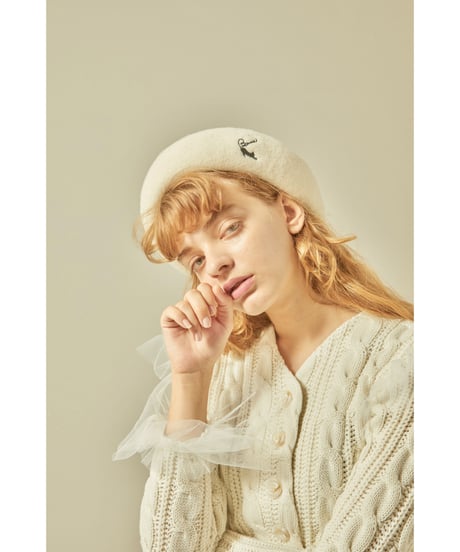 BONNE cat embroidery béret
