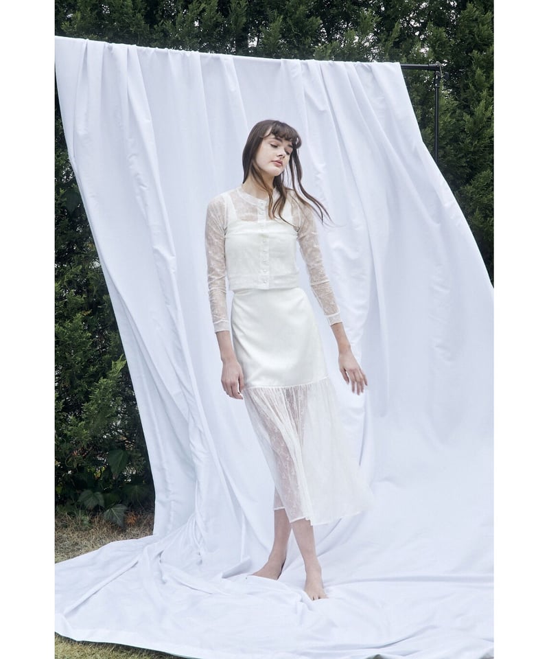 half lace mermaid long skirt | BONNE