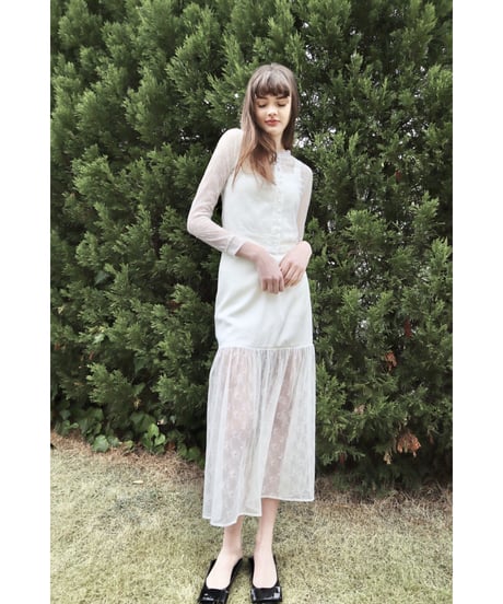 half lace mermaid long skirt