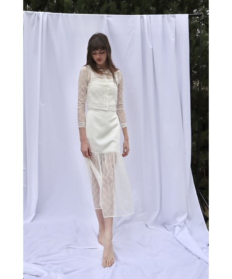 half lace mermaid long skirt